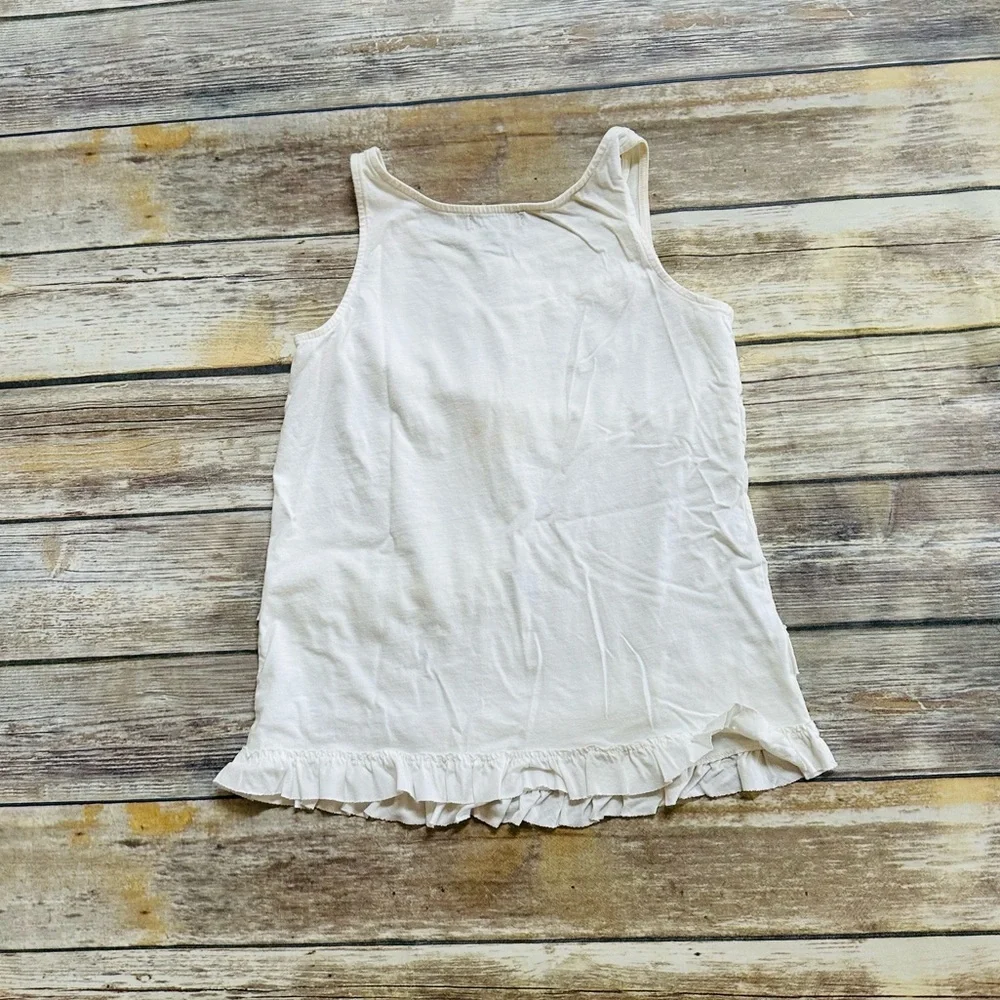GapKids white tank tops/ cute frills! Size 12